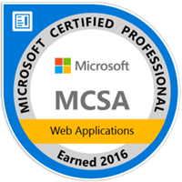 Microsoft MCSA Web Applications badge