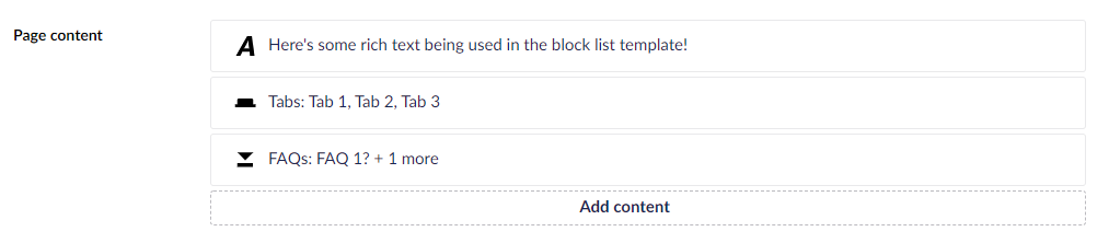 Examples of these filters being used in a block list